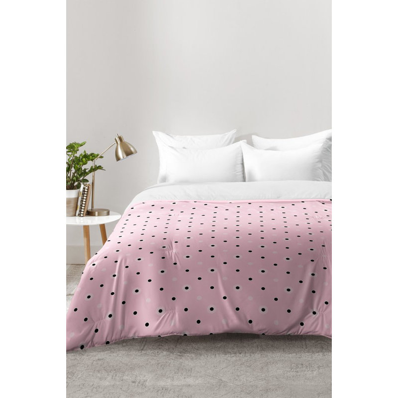 Ensemble d'édredon Dotty Blush Dots, Édredon double / grand + 2 taies décoratives sta