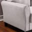Fauteuil de 35 po avec lin gris, dossier confortable, pieds pour lin de stabilité 35 po, coussin de siège