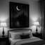 Nocturne Dominion Framed Canvas Wall Art by Kasian Art Studio - Brown Frame-584040111