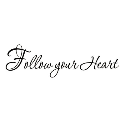 Décalcomanie murale "follow your cardiaque inspirions" Clerkin