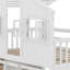 Lit mezzanine pleine grandeur avec toit, fenêtres, 4 tiroirs de rangement