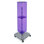 Four-Sided Pegboard Floor Display on Revolving Wheeled Base. Spinner Rack Tower.