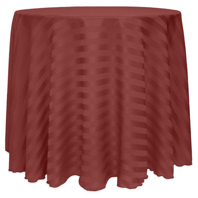 Latitude Run® Satin-Stripe Tablecloth Round