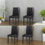 Ensemble confortable de 4 chaises de salle à manger confortables en bois pour la cuisine