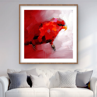 Abstrait perroquet rouge