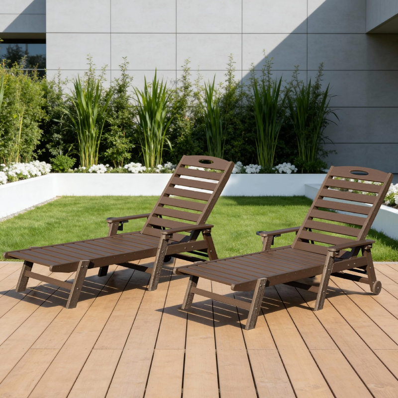 Méridiennes de patio réglables, ensemble de piscine moderne en PEHD pour la maison
