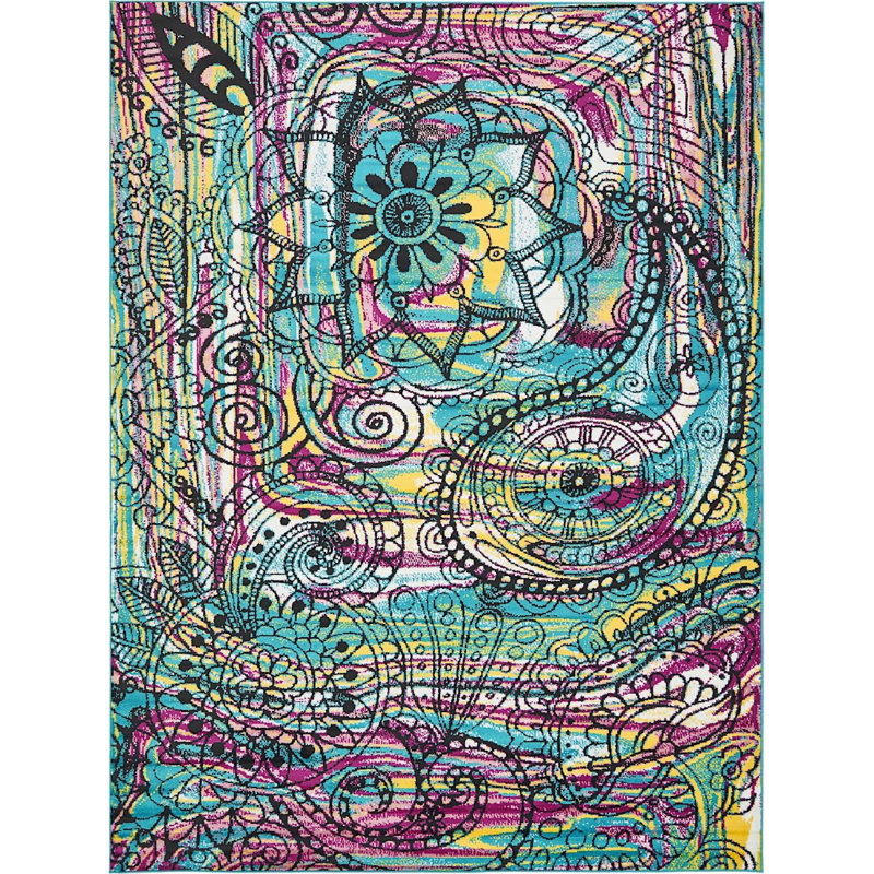 Abstract Indoor Rug, Rectangle 9' x 12'