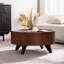 Table basse ronde avec rangement caché