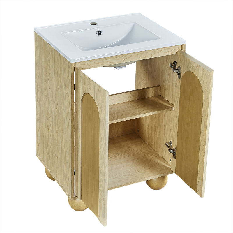 Meuble-lavabo 24 po en chêne naturel, Chêne naturel
