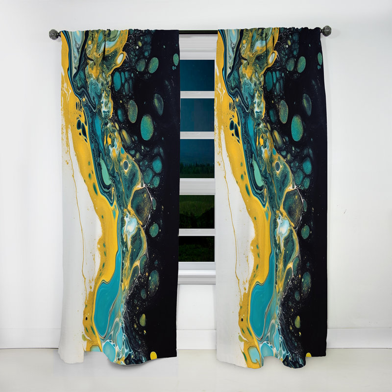 Rideau en velours moderne Gwenifer, L 52 po x L 90 po