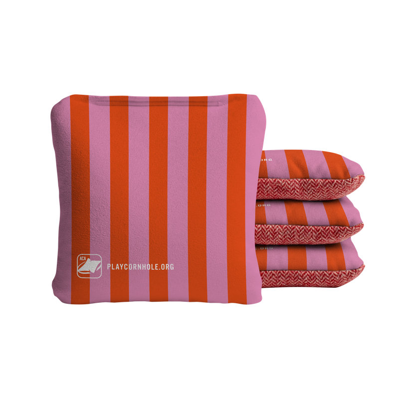 Sacs de plage souples à motif cornhole Beach Stripes, Rouge