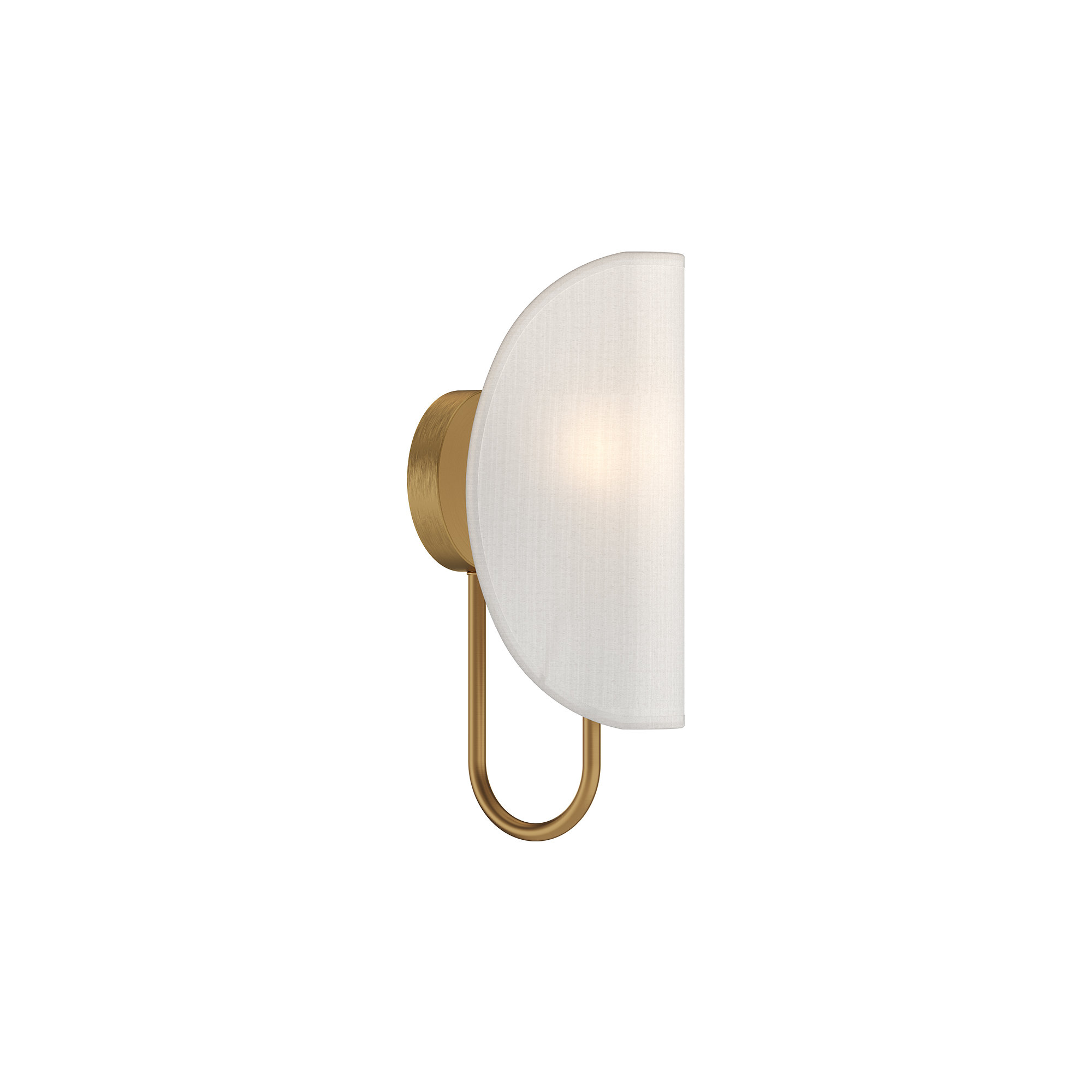 Calline Single Light Dimmable Armed Sconce, Aged Gold