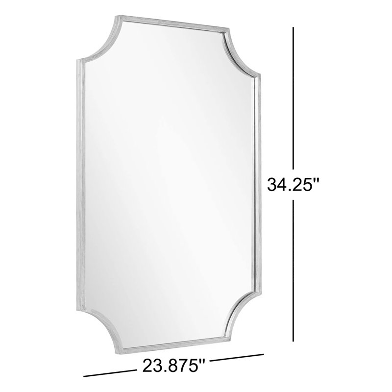 Ulric Decorative Bathroom Vanity Mirror, Antique Silver