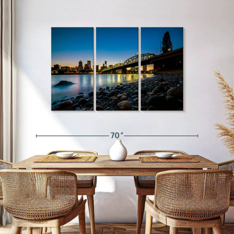 Sireci Portland Skyline Night, 36" H x 57" W