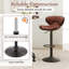 Annilee Swivel Upholstered Adjustable Height Bar Stool