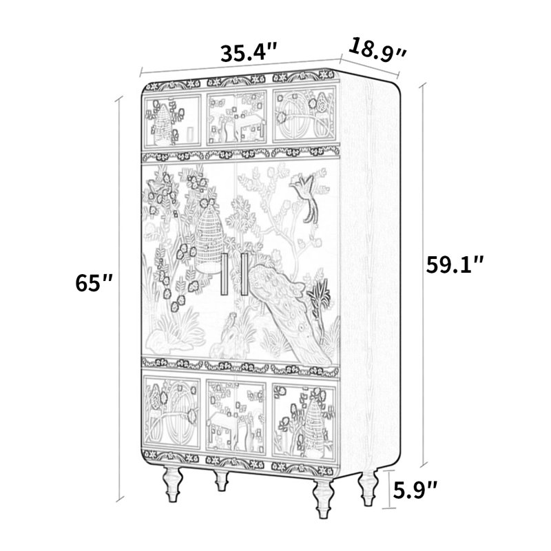 Armoire multifonctionnelle pour chambre française