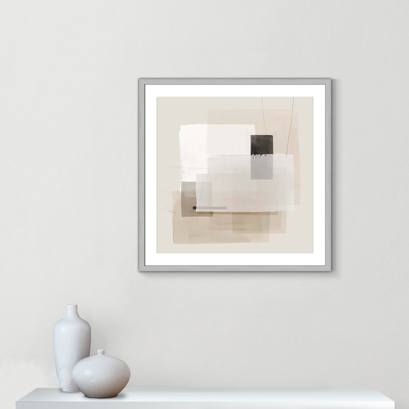 «Mystical Momentum II» par Hazel J, Encadré de boîte argent, H 27,5 po x l 27,5 po x P 1,25 po