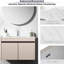 Comptoir de meuble-lavabo en pierre frittée blanche 37 po avec dosseret 4 po et douchette pré-percée pour baignoire - Lavabo rectangulaire