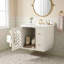 Tour de meuble-lavabo simple 24 po avec lavabo en céramique et armoire de rangement, 2 tiroirs et 1 porte à fermeture en douceur-390945251