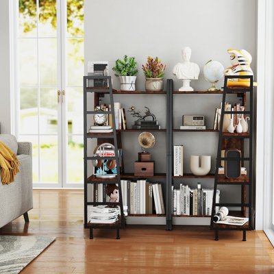 4 Tier Of Wooden Creative Geometric Transformable Corner Bookcase