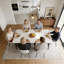 Stone Top Metal Base Dining Table