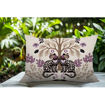 Coussin lombaire réversible intérieur / extérieur Zim Leopard