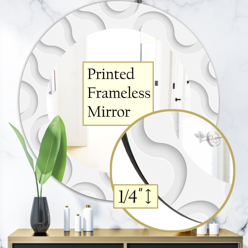 Miroir mural 15 mid-century scandinave, H 31,5 po x l po