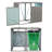 Outdoor Trash Can Storage, Storage Shed For 2 Trash Cans And Tools,Waterproof Garbage Bin Shed