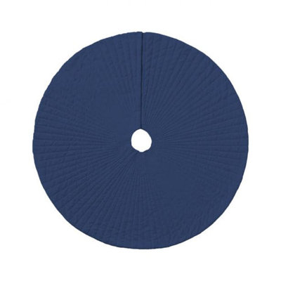 Vertical Quilted Cotton Christmas Tree Skirt-54" Diameter