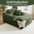 61" Cloud-Like Convertible Sofa Bed - No Assembly Required, Oversized Wide Backrest, Thick Dual Pillows, Deep-Seat Upholstered Corduroy Boneless Couch for Living Room & Bedroom-679969747