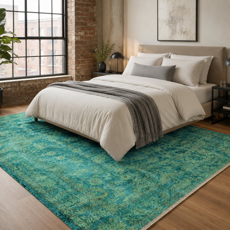 Vintage Look Cotton and Chenille Flatweave Area Rug, 200 x 300 cm