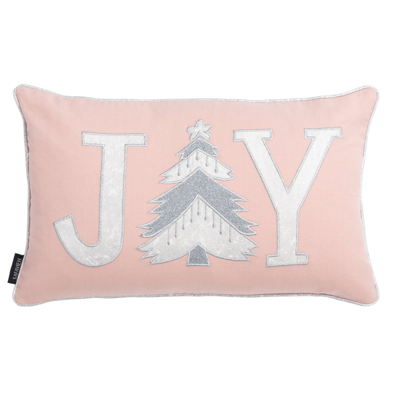 Embroidered Cotton Throw Pillow