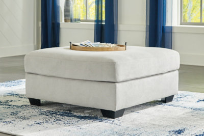 Euroa Beige Polyester Large Transitional Ottoman