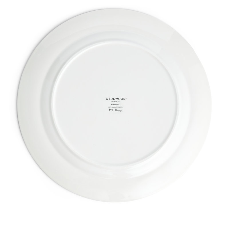 Mythical Creatures 12.3" White Porcelain Serving Platter
