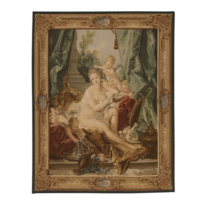 Tapis vert et rouge noué à la main de haute qualité
