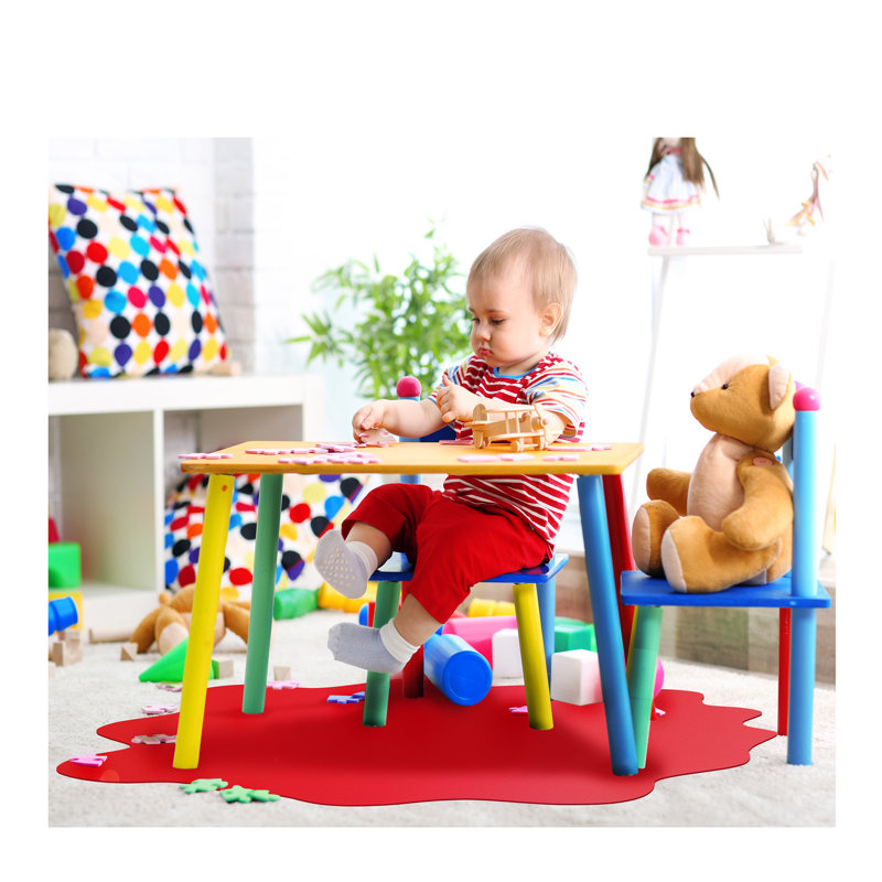 Cleartex Low Pile Carpets Straight Chair Mat, Volcanic Red