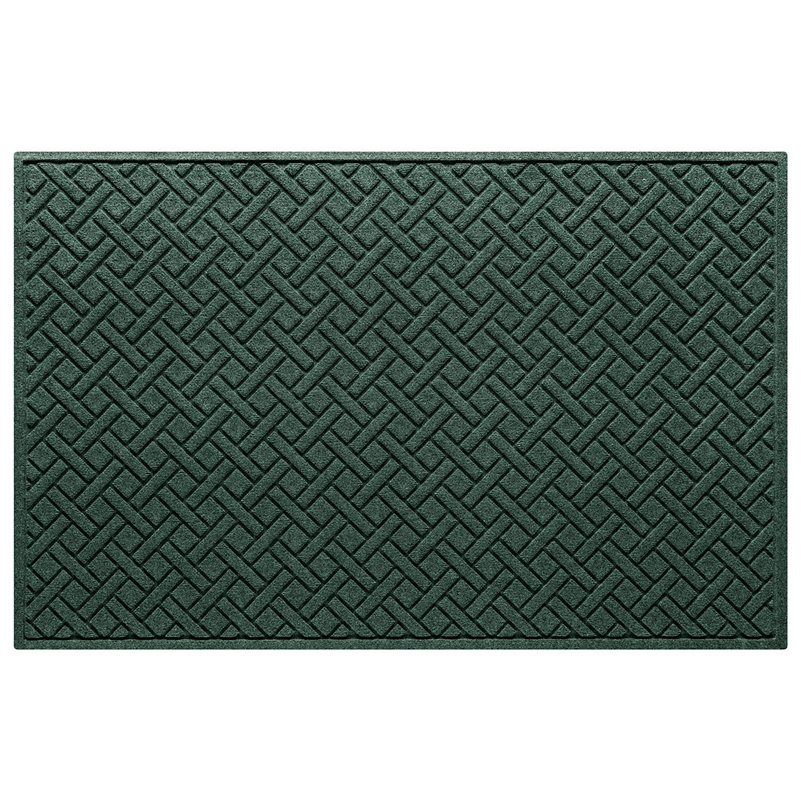 WaterHog Lattice Non-Slip Doormat, Evergreen, 0.375" H x 72" W x 48" D