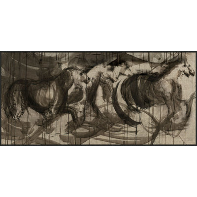 «Majestic Tribe» par Lillian August - peinture à cadre flottant