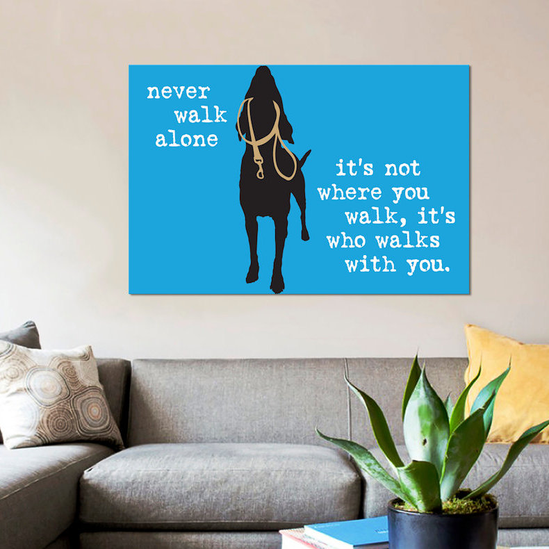 «Never Walk Alone I», impression sur toile, H 8 po x l 12 po x P 0,75 po, Toile tendue, Pas de tapis