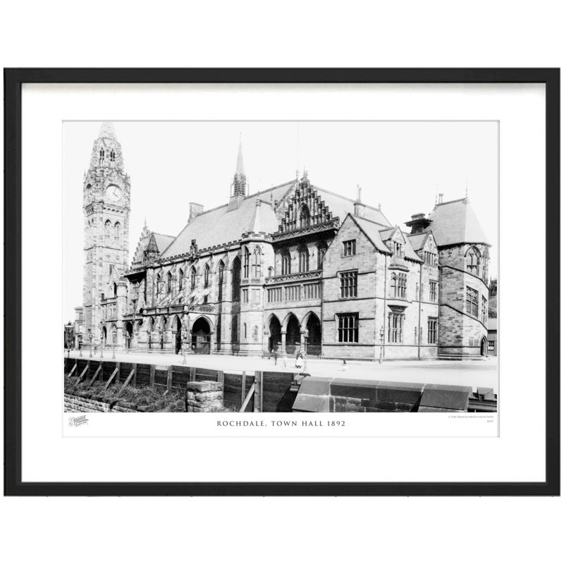 Rochdale, Town Hall 1892 by Francis Frith - Single Picture Frame Print, 28cm H x 36cm W x 2.3cm D