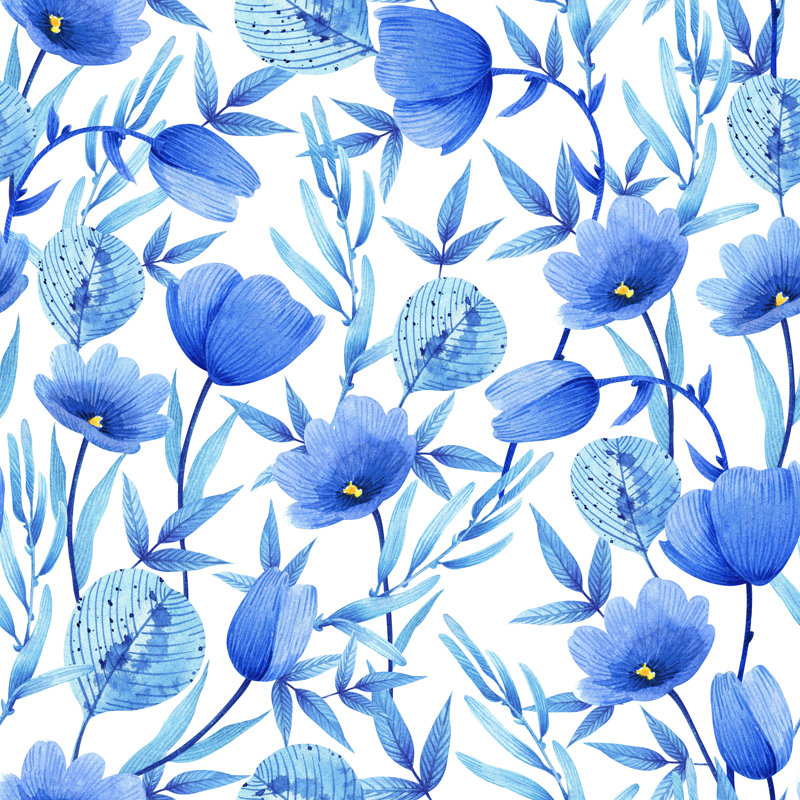 Murale fleurs, L 100 po x L 100 po