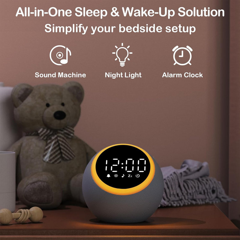 Sound Machine For Sleep: 25 Soothing Sounds 7 Soft Wake-Up Sounds 16 Adjustable Volume & Timer Memory Function