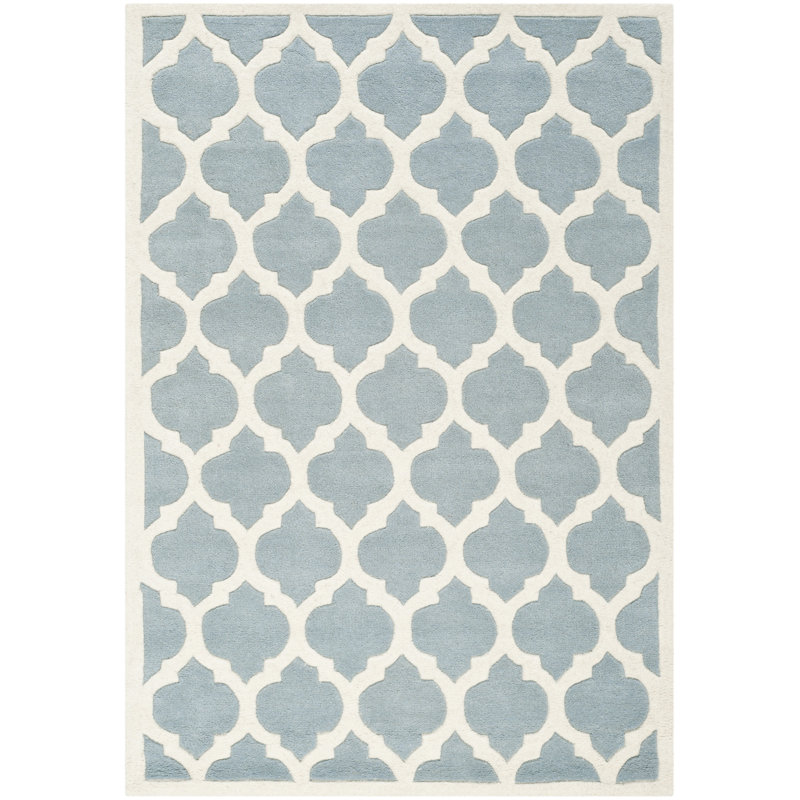 Carolene Hand Tufted Wool Geometric Rug, Rectangle 3' x 5'
