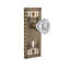Clear Crystal Interior Mortise Door Knob with Craftsman Long Plate-1285734235