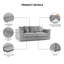 3 Seater Jumbo Cord Sofa – Small Back Sectional With Fixed Cushions & Deep Seating For Living Room Comfort-1022171457