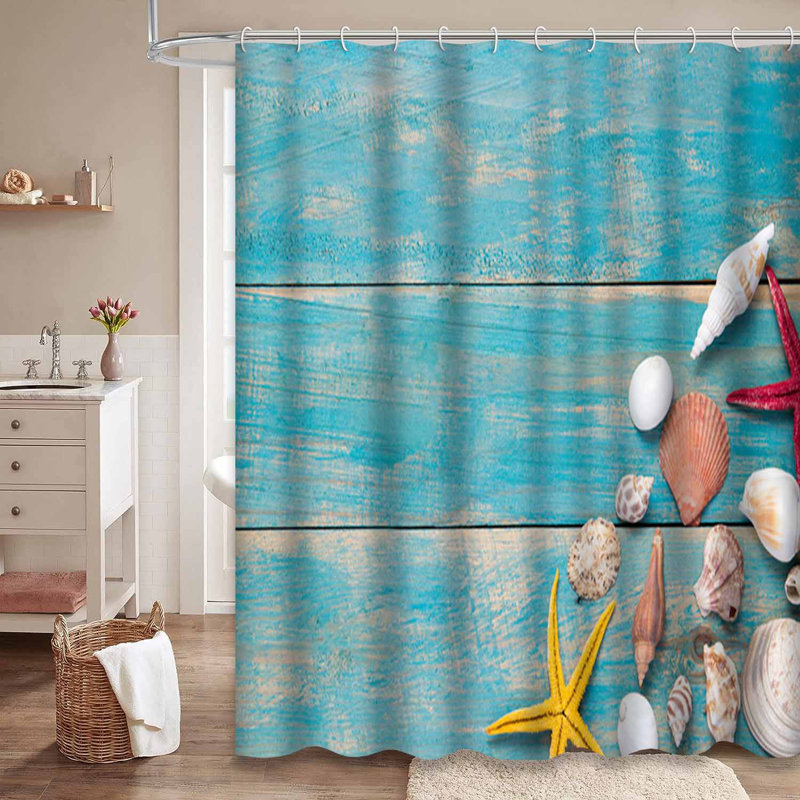 Rideau de douche avec 12 crochets, L 72 po x l 72 po