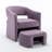 Kyah Upholstered Barrel Chair With Ottoman-1755270614