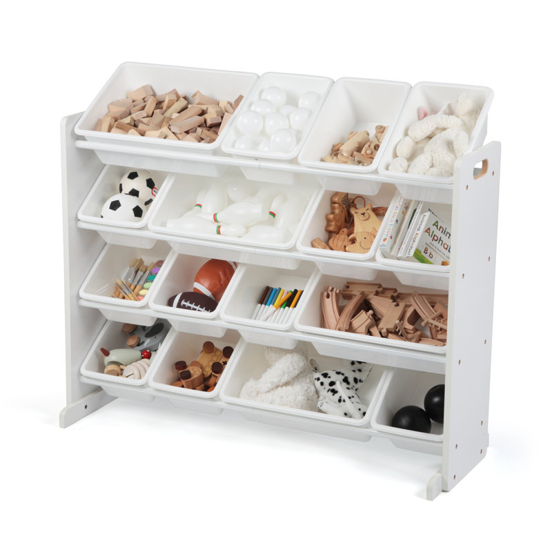 Kid's Toy Organiser, 31" H X 42" W X 15.5" D, White