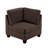 Black Coffee Modular - 2Pc, Linen-Like Fabric Covering, Wood Frame 2Pc In Coffee, Accented, Resilient Chair-2139117590