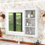 Armoire de salle de bain murale avec miroir et rangement réglable